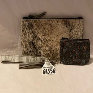Holy Cow Couture Hair on hide Medium Purse organizer/ Coin purse/ keychain